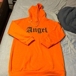 Tunic length "angel" hoodie